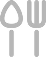 Ein Icon von einer Gabel und ein Messer