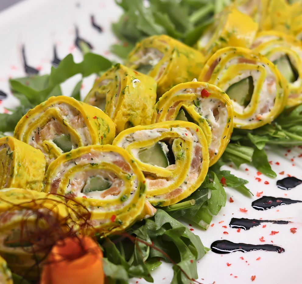 Gemüserollen zubereitet für ein Catering